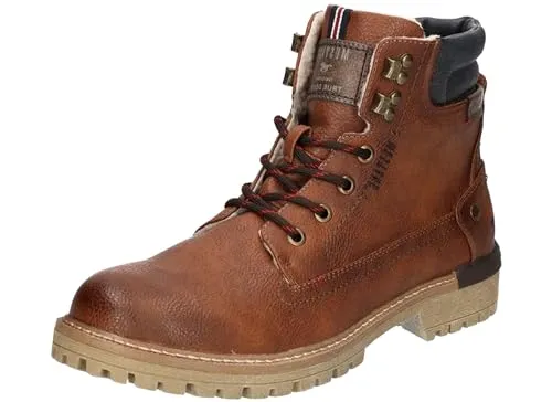 MUSTANG Schnürstiefelette Herren grau 43 - Stylische Herren Schnürstiefelette aus Synthetik, warm gefüttert für optimalen Komfort an kalten Tagen. Ideal für den Winter und vielseitig kombinierbar!