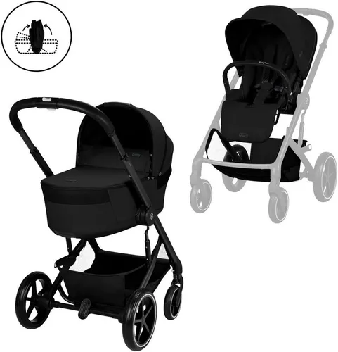 Cybex Balios S Lux Kinderwagen mit faltbarer Babywanne in schwarz von CYBEX