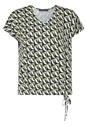 Betty Barclay Printshirt mit V-Ausschnitt - Damen Kurzarmshirt, figurumspielende Passform aus 95% Viskose für hohen Tragekomfort, ideal für einen entspannten Casual-Look.