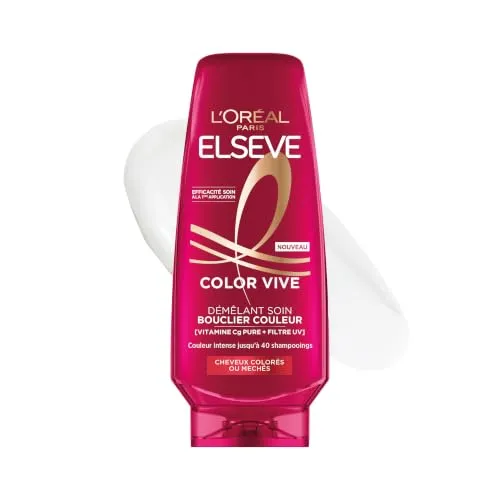 L'Oréal Paris – Farbpflege-Conditioner – Farbschutz bis zu 10 Wochen – für alle Haartypen von gefärbtem oder gesträhntem Haar – angereichert mit Pfingstrose und UV-Filter – Elseve Color-Vive – 300 ml