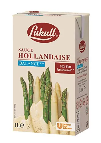 Lukull Sauce Hollandaise balance (15 Prozent Fett) zart, cremig und gelingsicher, 1er Pack (1 x 1 l)