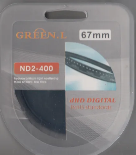 HAMA Graufilter Vario (ND2-400) 67mm - Flexibler Kamera-Filter - Kamera-Filter für kreative Belichtungseffekte, stufenlos einstellbar von ND2 bis ND400, ideal für Landschafts- und Portraitfotografie.