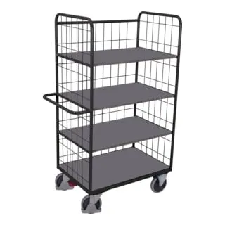 Cordes Etagenwagen klappbar RAL 7016 - Praktischer Etagenwagen mit klappbaren Böden für flexible Nutzung in Lager und Betrieb. Robuste Stahlkonstruktion in anthrazitgrau sorgt für sicheren Transport und effiziente Beladung.