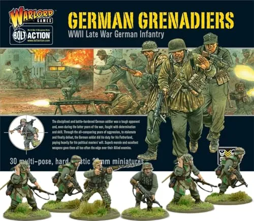 WGB-WM-09A - Kriegsherrenspiele - Repetierbock - Deutsche Grenadiere Aus Dem Zweiten Weltkrieg - 28mm Miniaturen x 30