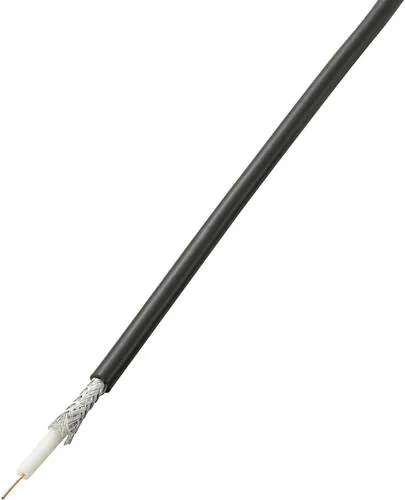 TRU COMPONENTS 1565756 Koaxialkabel Außen-Durchmesser: 5mm RG58 75Ω 52 dB Schwarz 10m