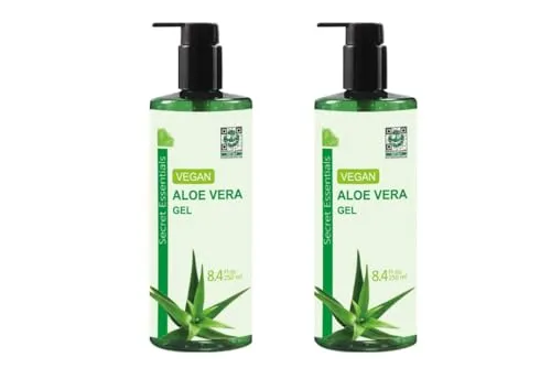 Aloe Vera Gel Vegan 500ml - 2 x 250ml | KOSMETIKANALYSE: SEHR GUT | für Haut, Haare & Körper | Premium Qualität aus ECHTEM SAFT, NICHT PULVER