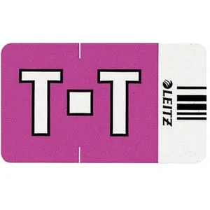 LEITZ Buchstabensignal Orgacolor 'T' auf Rolle, violett 250 in lila von Leitz
