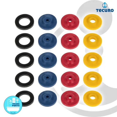 tecuro 20-teiliges Wasser-Spar-Set für Brauseschlauch/Duschkopf - Wasserdurchflu