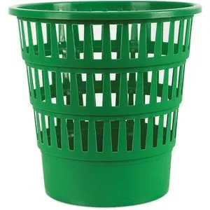 Office-Products Papierkorb 19053621-02, grün, rund, aus Kunststoff, 16 Liter