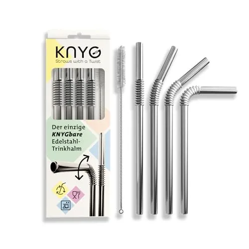 KNYG BIEGSAME Edelstahl Strohhalm von Turtleneck