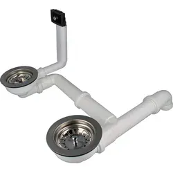 tecuro Siphon Doppel-Spülen-Siebkorbventil Ø 114 mm von Tecuro