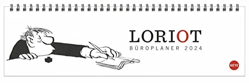 Loriot Büroplaner 2024. Humorvoller Tischkalender für mehr Organisation am Arbeitsplatz. Tischquerkalender mit Spiralbindung. Witziger Kalender für den Schreibtisch. 32 x 9 cm. (Loriot Kalender)