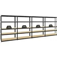 PROREGAL® Schwerlastregal BIG ELEPHANT MegaDeal - 4x 250kg Traglast - Schwerlastregale mit 250kg Traglast pro Ebene, ideal für Lager und Werkstätten. Einfache Steckmontage, verstellbare Böden und optional als Werkbänke nutzbar. Hohe Qualität und Flexibilität für jeden Bedarf.