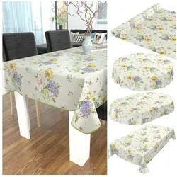 ANRO Tischdecke Wachstuchtischdecke Gartentischdecke Wachstischdecke (Einzelstück 1-tlg), Glatt 140x240cm wasserabweisend grün Eckig | 140 cm x 240 cm x 0.2 mm