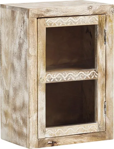 massivum Hängeschrank Bitna - Hängeschrank aus lackiertem Mangoholz, 43 cm breit und 60 cm hoch, ideal für stilvolle Aufbewahrung im Wohnbereich.