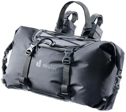 Deuter Cabezon HB 14 – Wasserdichte Lenkertasche, Schwarz - Fahrradtasche mit zwei Teilen: Lenkertasche und Packsack, ideal für sicheren Transport und einfache Handhabung beim Radfahren.