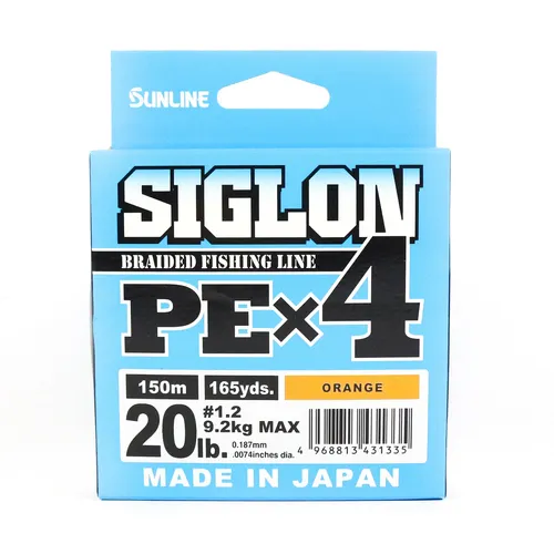 Sunline P.E Linie X4 Siglon 150M P.E 1.2 20LB Orange (1335)