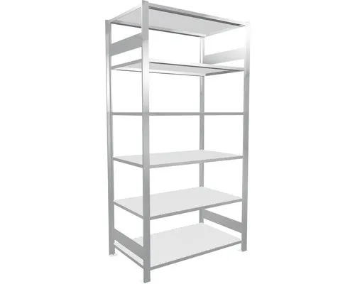 Büroregal MULTIplus150 200x100x60 cm RAL 7035 lichtgrau - Regalsysteme mit robustem Stahl, ideal für effiziente Büroorganisation und platzsparende Lagerung.