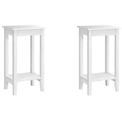 Beistelltische Weiß von Costway