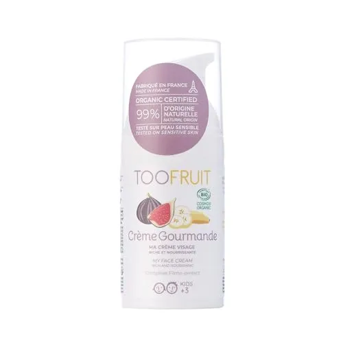 TOOFRUIT Tagescreme Banane-Feige - Feuchtigkeitscreme für Kinder mit biozertifizierten Inhaltsstoffen, versorgt die Haut intensiv mit Vitamin A und Antioxidantien für geschmeidige, gesunde Haut.