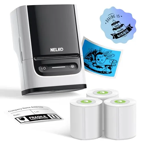 Nelko Bluetooth Etikettendrucker PM220 – Tragbarer Thermodrucker für Etiketten