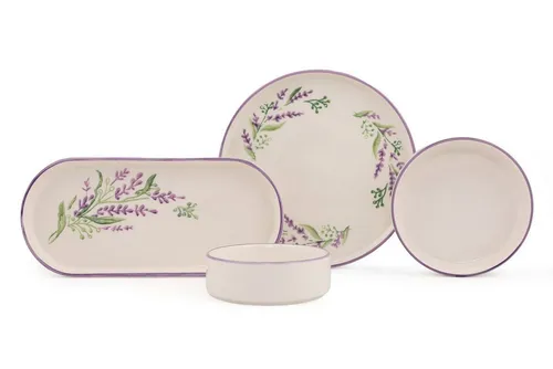 14-tlg. Frühstücksset für 6 Personen Keramik - Buntes Geschirrset für alle Anlässe, aus hochwertiger Keramik, ideal für stilvolle Frühstücke mit Familie und Freunden.