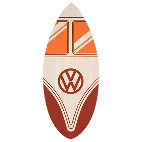 VW T1 Bulli Skimboard - Board Masters VW Collection - Skimboard aus Echtholz (104 cm) im offiziellen VW T1 Bulli Design, ideal für Wasserliebhaber und perfekt für Sommerabenteuer am Meer oder See.