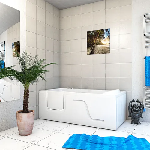 Whirlpool Seniorenwanne mit Tür S17-WP-R, 75x150 cm