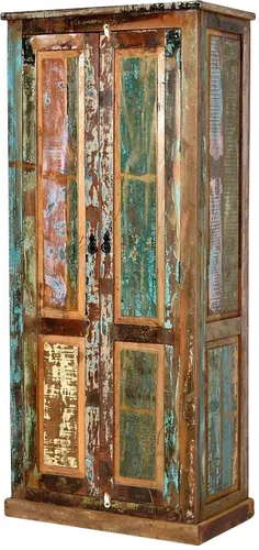 SIT-Möbel Riverboat Garderobenschrank 80 x 45 x 180 cm - Bunt - Drohnenzubehör mit einzigartigem Design, ideal für kreative Aufbewahrungslösungen in jedem Raum.