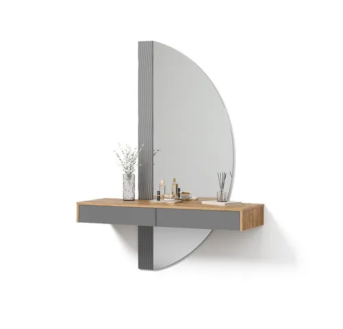 Livinity® Schminktisch Ascona, Grau/Eiche, 120 cm von Livinity®