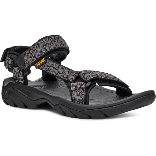 TEVA Terra Fi 5 Universal Sandale Herren schwarz 47 - Wanderschuhe - Robuste, schnell trocknende Sandale mit stützender Zwischensohle und griffiger Außensohle, ideal für Outdoor-Abenteuer und täglichen Komfort.
