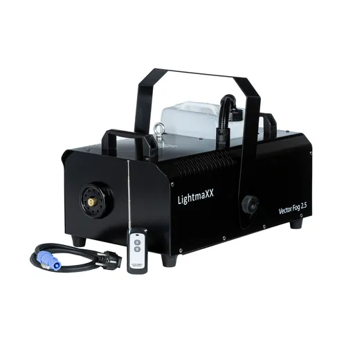 lightmaXX Vector Fog 2.5 Nebelmaschine - Effektmaschinen für professionelle Einsätze, leistungsstark mit 3000 Watt und 10m Ausstoßweite für beeindruckende Nebeleffekte.