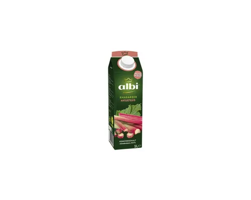 albi® Saft Heimischer Rhabarber, 6x 1 Liter, Fruchtnektar / Fruchtgehalt mind. 50%