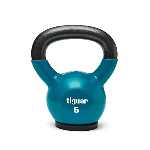 tiguar Kettlebell 6 kg blau Krafttraining Gewichte Sport Home Fitness