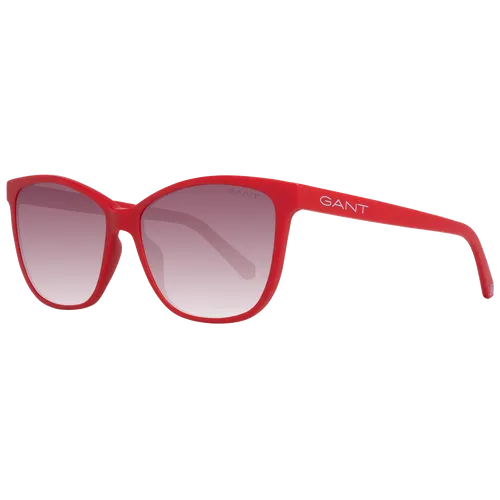 Gant Sonnenbrille GA8084 67F 57 Damen Rot - Sonnenbrille für Damen im trendigen Schmetterlingsstil, 100% UVA & UVB Schutz und inklusive Original-Etui.