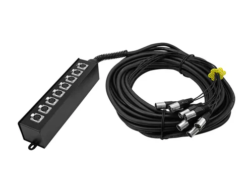 OMNITRONIC Multicore Stagebox MUS-820 8IN 20m - Multicore Stagebox für professionelle Audioanwendungen, bietet 8 Eingänge und 20 Meter Reichweite für flexibles Setup auf der Bühne.