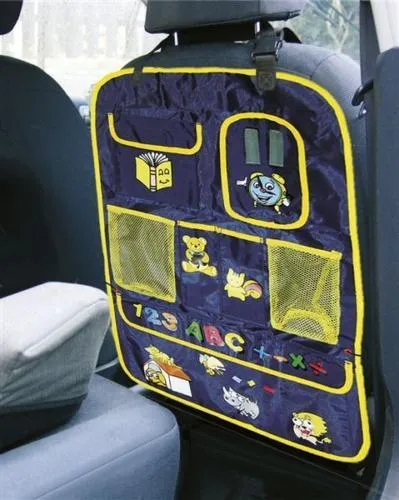 Reer Autositz Utensilientasche und Rückenlehnenschutz - Rückenlehnenschutz und Utensilientasche für Autos, ideal für Kinder. Robustes Polyamid sorgt für Langlebigkeit und Ordnung auf der Rückbank.