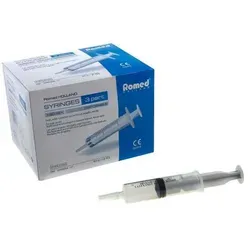 Romed Blasenspritze Wundspritze 50/60 ml, 3-teilig, mit Luer-Ansatz 25 Stück / 50/60 ml