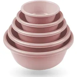 Rührschüssel im ( 5er ) Set, Teigschüsseln, 5er-pack Kunststoff Mixing Bowl Set ( 0,7L - 6L ), Stapelbare Salatschüssel Servierschalen für Küche