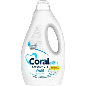 Coral FARBSCHUTZ Weiß Waschmittel flüssig, 1,3 l