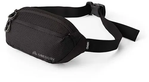 Gregory Nano Waistpack Mini Bauchtasche, 3l, Optic Black - Gürteltasche mit 3 Litern Volumen, leicht und kompakt, ideal für Outdoor-Aktivitäten und Reisen.