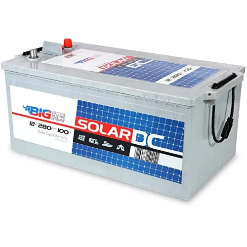 BIG Professional Solar DC 12V 280Ah C100 - Wartungsfreie Bleisäure Batterie mit 280Ah, ideal für Solar-Anwendungen, Wohnmobile und Boote. Hohe Kaltstartleistung von 1150A für zuverlässige Energieversorgung.