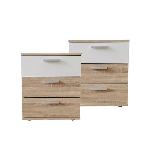 HTI-Living Nachtschrank Nina Sonoma Weiß 2er-Set von HTI-Line