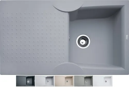 Franke Basis BFG 651 Steingrau Granitspüle - Granitspüle mit 1,5 Becken und praktischer Abtropffläche, ideal für moderne Küchen. Maße: 97x50 cm, Farbe: Steingrau.