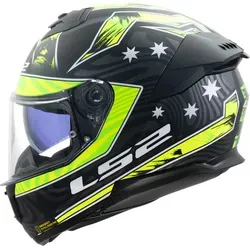 LS2 FF808 Stream II Galdam Integralhelm - Urbaner Tourenhelm in Schwarz/Neon-Gelb/Weiß - XL - Motorradhelm mit elegantem Design, kratzfestem Visier und vorbereitet für Pinlock Max Vision. Ideal für sicheren Fahrspaß auf Stadt- und Landstraßen.