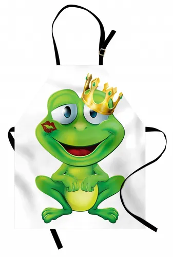 Tier Kochschürze Crown Frog Prince in grün von Abakuhaus