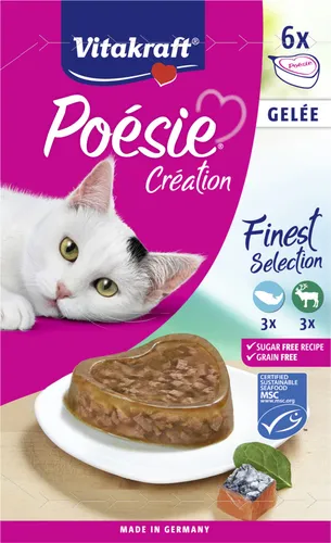 Vitakraft Poésie Katzenfutter Gelée Wild & Lachs 6 x 85 g von Vitakraft