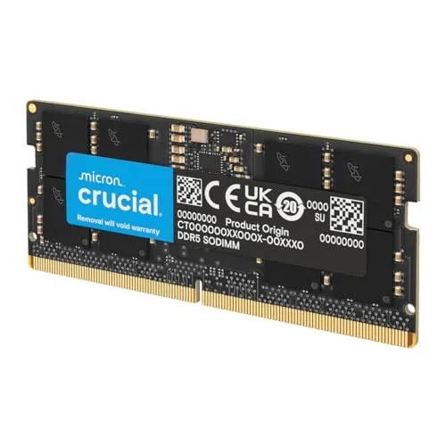 Crucial DDR5 RAM 16GB 5600MHz SODIMM, Arbeitsspeicher für Laptop/Notebook, Mini PC (auch 5200MHz / 4800MHz) CL46 - CT16G56C46S5