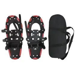 vidaXL 3 in 1 Schneeschuhe Rot und Schwarz – 21 Zoll Aluminium und HDPE