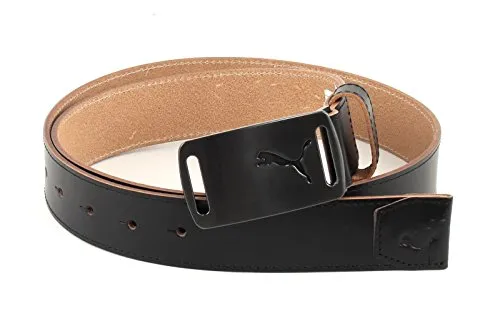PUMA Leder Gürtel Lux Fitted Golf Belt W90 Black schwarz in schwarz von PUMA